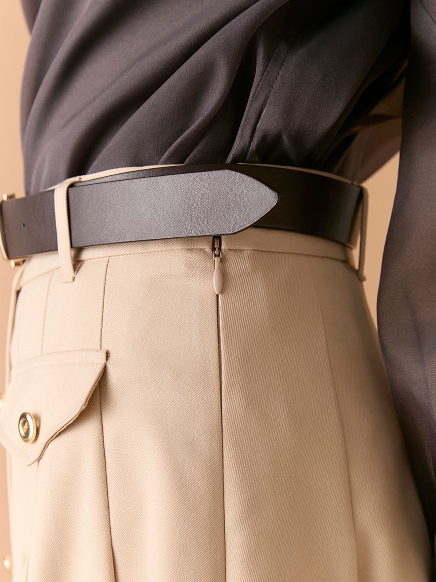 LILY BROWN「ベルト付きプリーツスカショーパン」|その他|