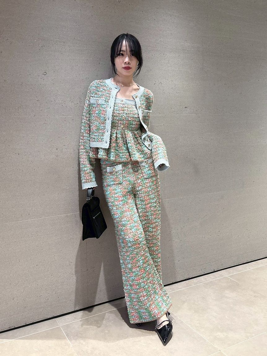 LILY BROWN「ツイードニットワイドパンツ」|その他|