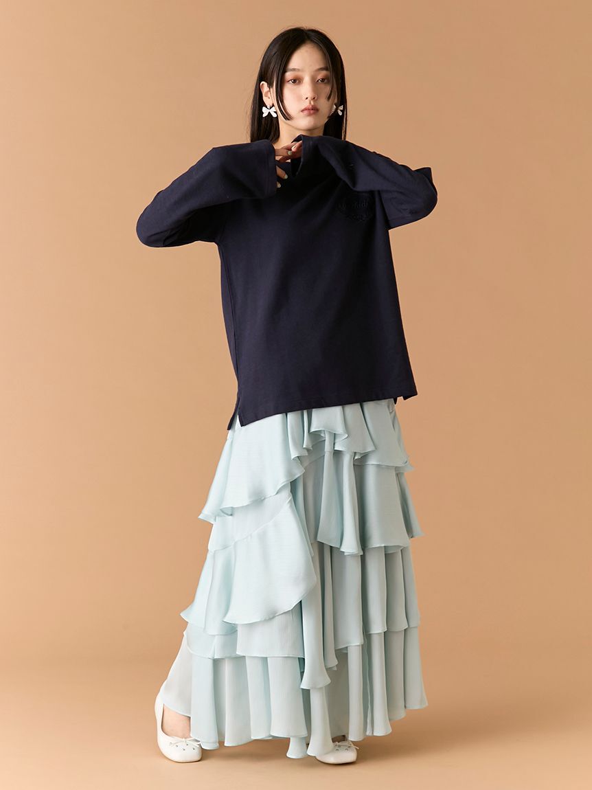 LILY BROWN「スリットティアードスカート」|スカート|