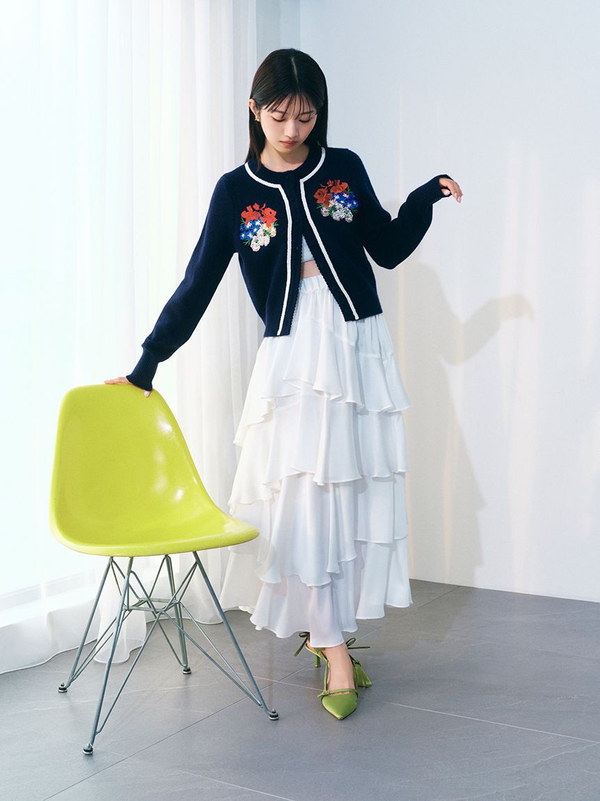 LILY BROWN「スリットティアードスカート」|スカート|