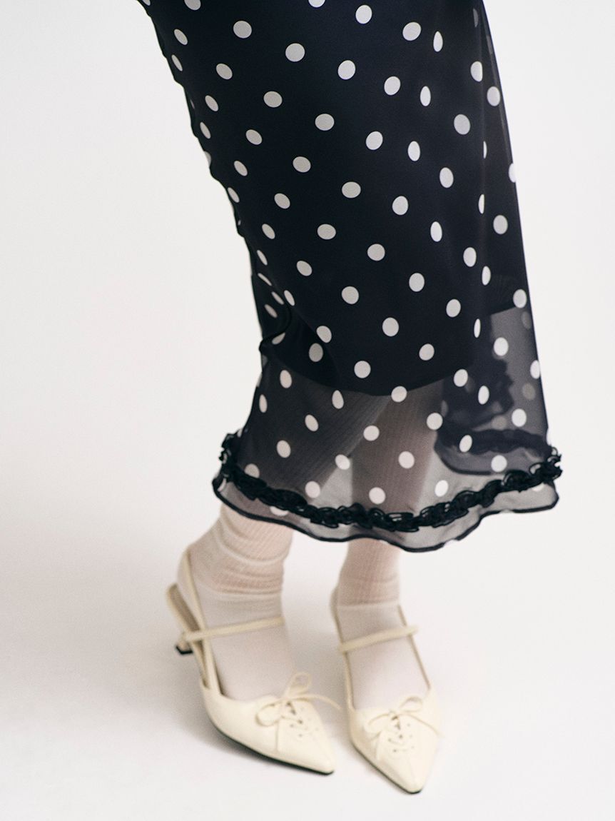 LILY BROWN「プリントシフォンバイアスミディスカート」|スカート|