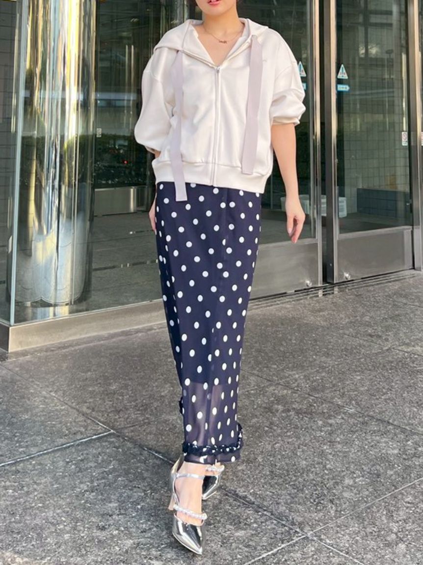 LILY BROWN「プリントシフォンバイアスミディスカート」|スカート|