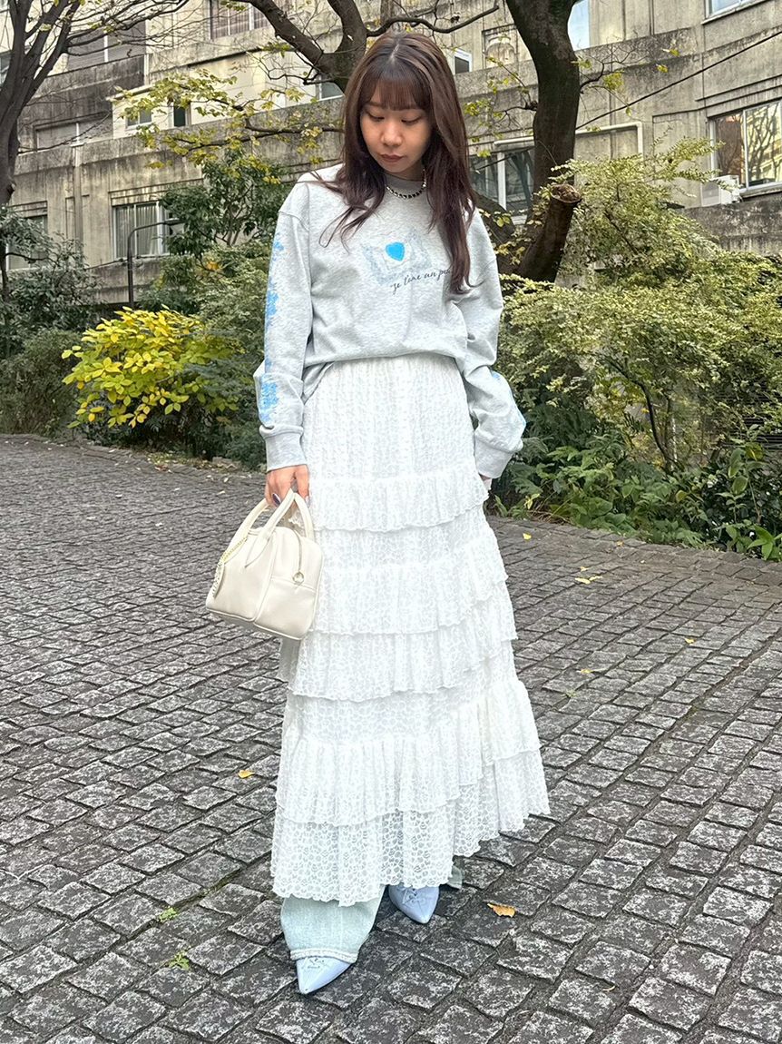 LILY BROWN「ステップフリルシアースカート」|スカート|