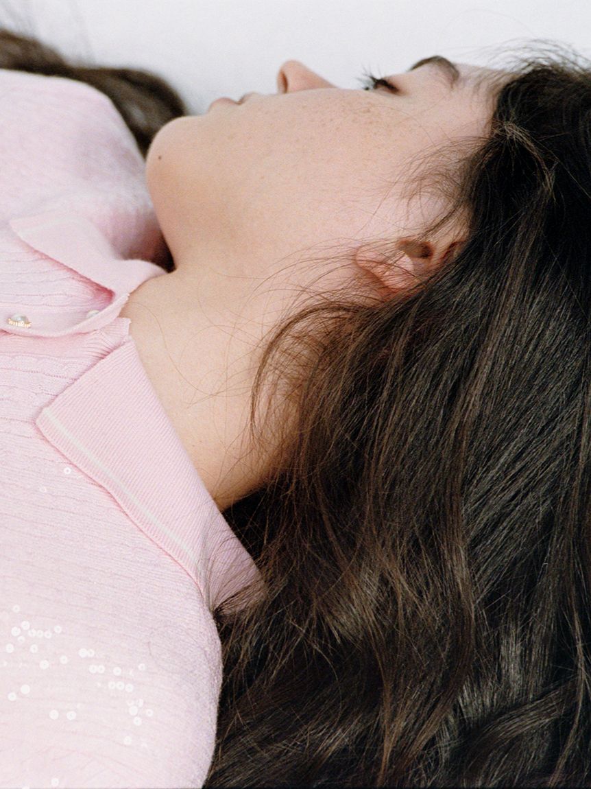 LILY BROWN「[L.B CANDY STOCK]襟付きスパンコールニットトップス」|カーディガン|