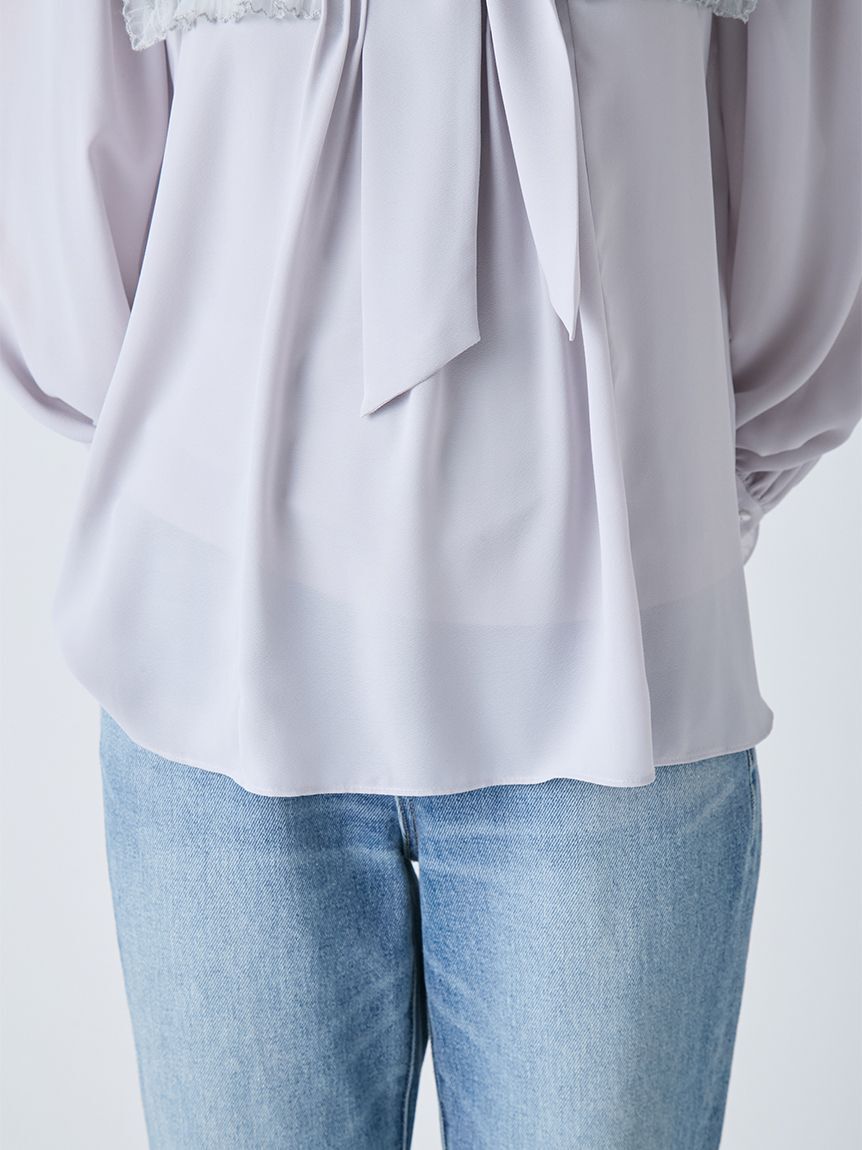 LILY BROWN「ヴィンテージライクボウタイブラウス」|シャツ・ブラウス|