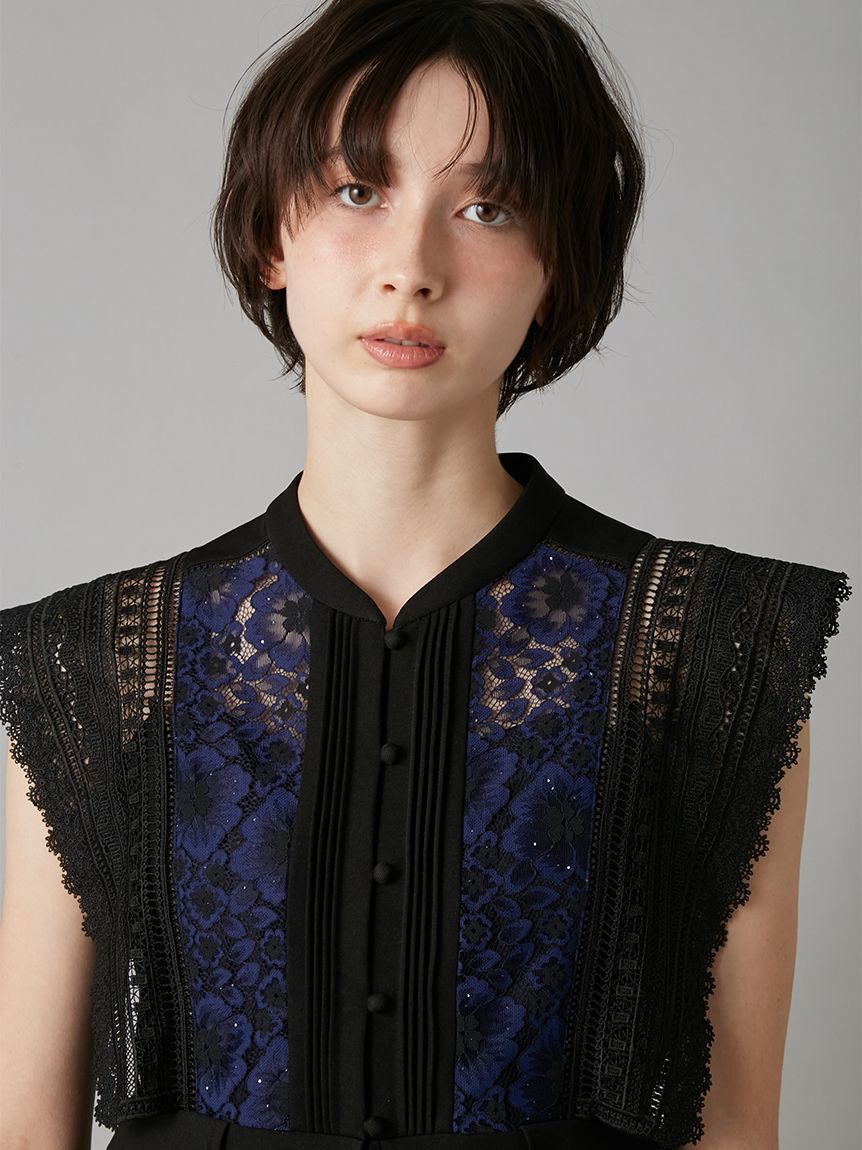 LILY BROWN「スイッチングレースブラウス」|シャツ・ブラウス|