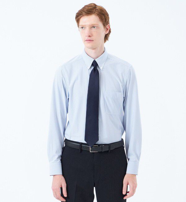 MACKINTOSH PHILOSOPHY「トロッター ボタンダウンシャツ 無地/トリコットストライプ」|シャツ・ブラウス|ストライプ