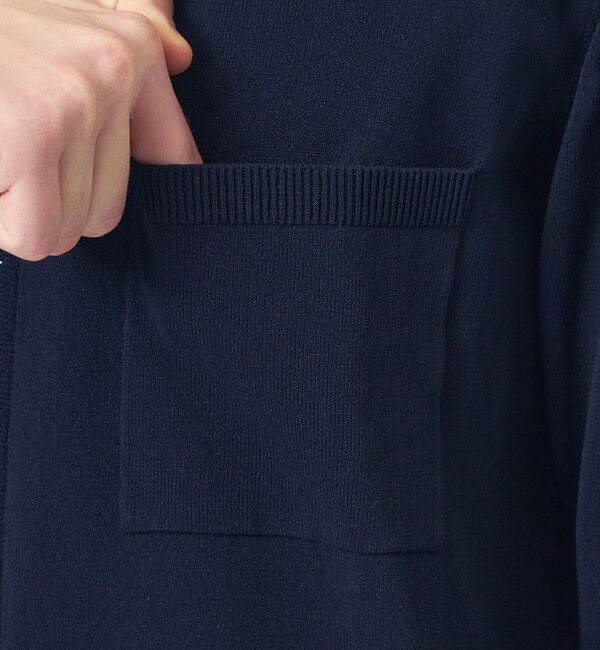 MACKINTOSH PHILOSOPHY「12Gプレーティング天竺 ライン入り襟付きジップアップ」|ニット・セーター|