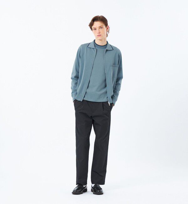 MACKINTOSH PHILOSOPHY「12Gプレーティング天竺 ライン入り襟付きジップアップ」|ニット・セーター|