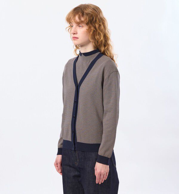 MACKINTOSH PHILOSOPHY「バイカラーファインコットンカーディガン」|ニット・セーター|