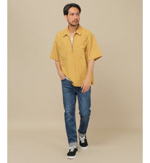 ikka「ハーフジップシャツアンサンブル」|シャツ・ブラウス|