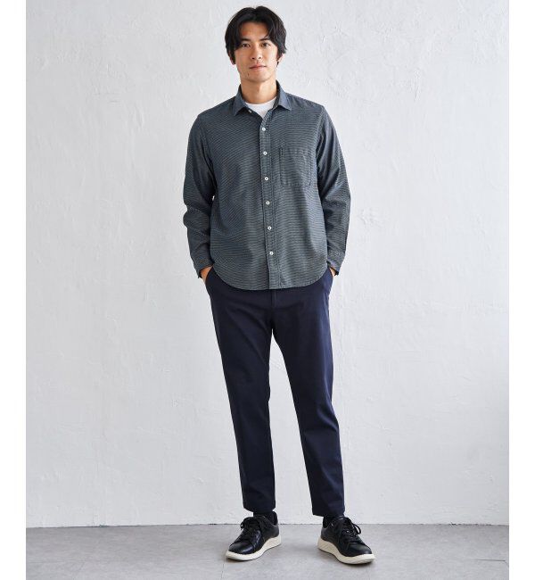 IKKA LOUNGE「デニムライクスイスカラーシャツ」|シャツ・ブラウス|