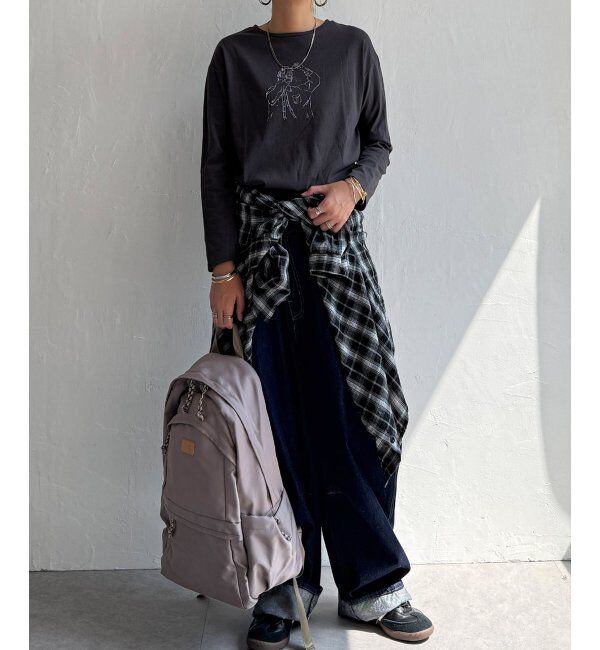 Lbc with Life「Girlプリントロゴ刺繍ロンT」|Tシャツ・カットソー|