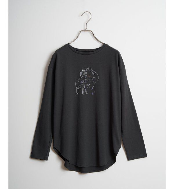 Lbc with Life「Girlプリントロゴ刺繍ロンT」|Tシャツ・カットソー|