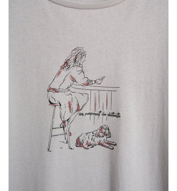 Lbc with Life「Girlプリントロゴ刺繍ロンT」|Tシャツ・カットソー|