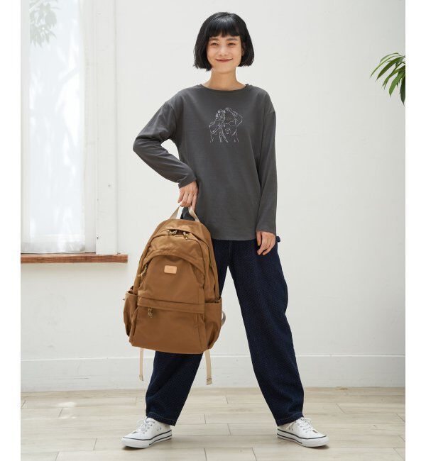 Lbc with Life「Girlプリントロゴ刺繍ロンT」|Tシャツ・カットソー|