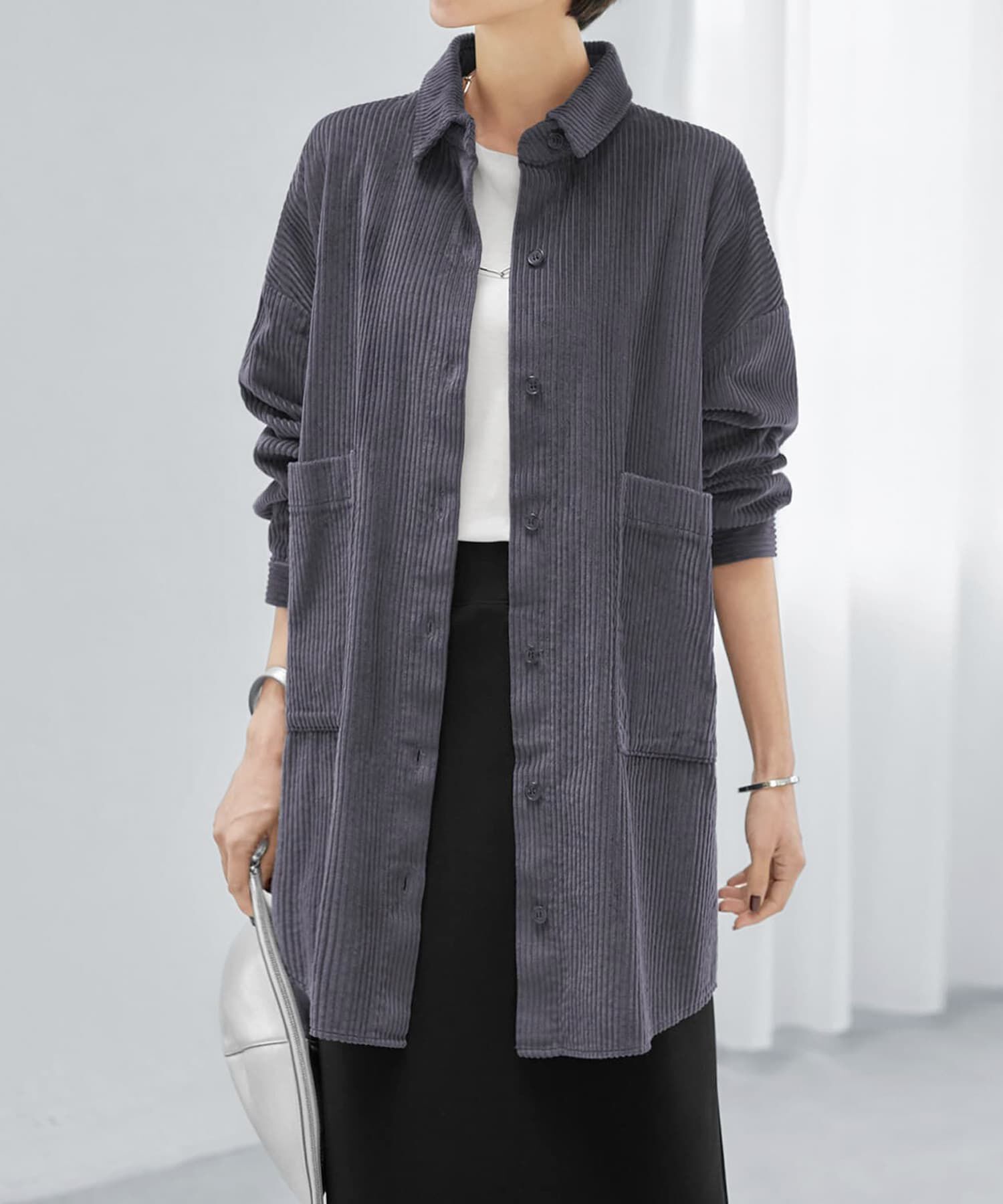 STYLE DELI「【LUXE】コーデュロイシャツジャケット」|その他|ダークグレー