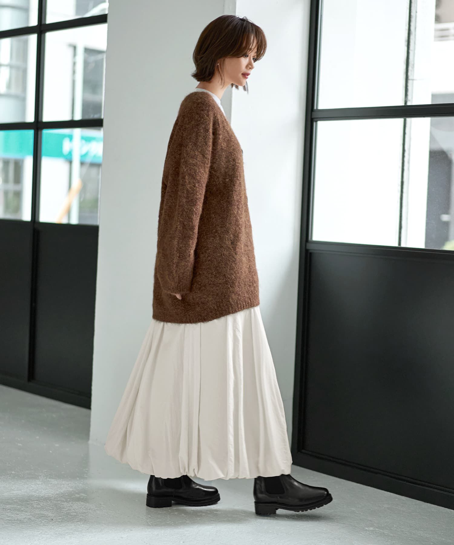 STYLE DELI「モヘア風ミックスニットゆったりカーディガン」|カーディガン|