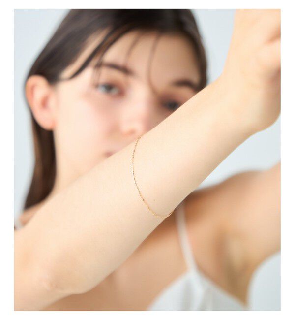 ete「[レイヤード] K18YG ミラーカットチェーン ブレスレット」|ブレスレット・バングル|