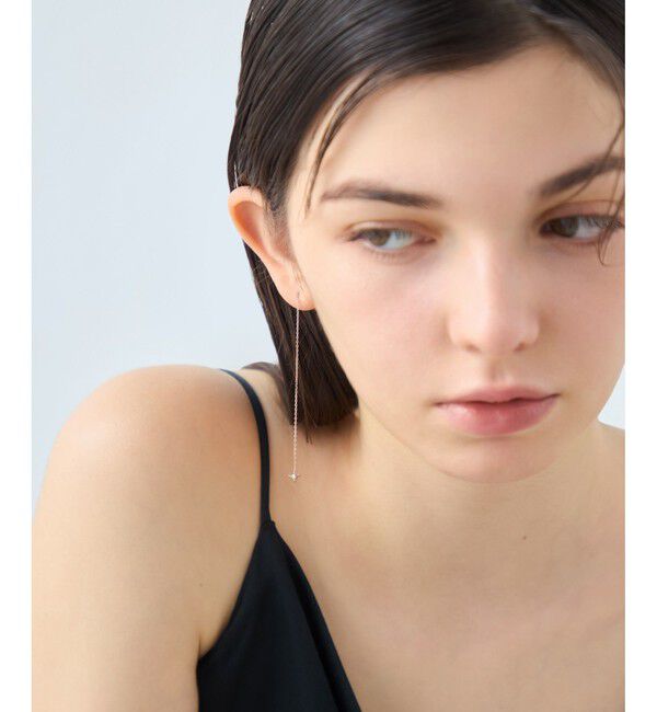 ete「[ムーンリット] K18MPG ダイヤモンド ピアス」|ピアス|