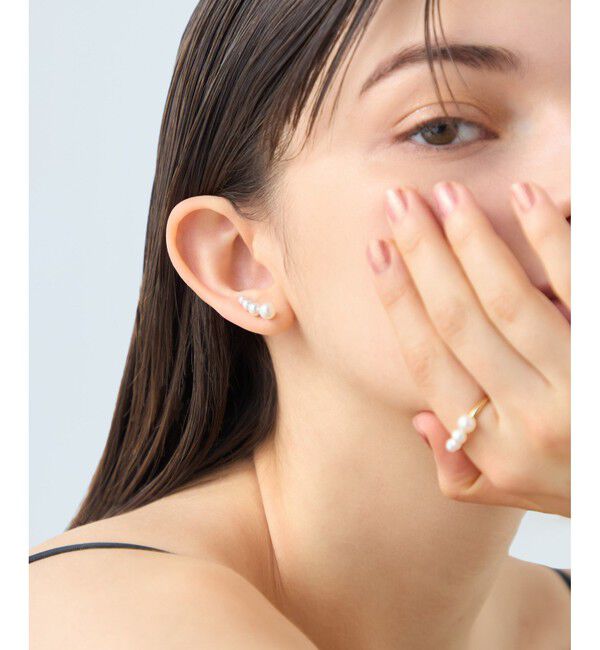 ete「[パール] K18YG ピアスクリップ」|ピアス|