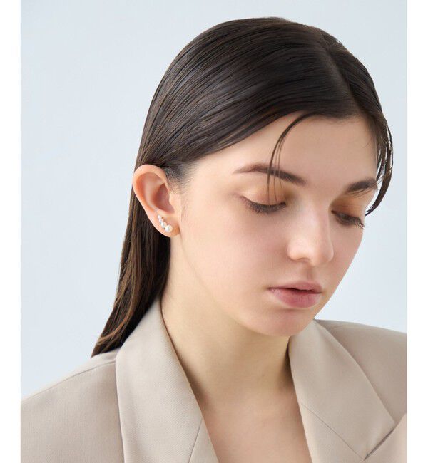 ete「[パール] K18YG ピアスクリップ」|ピアス|