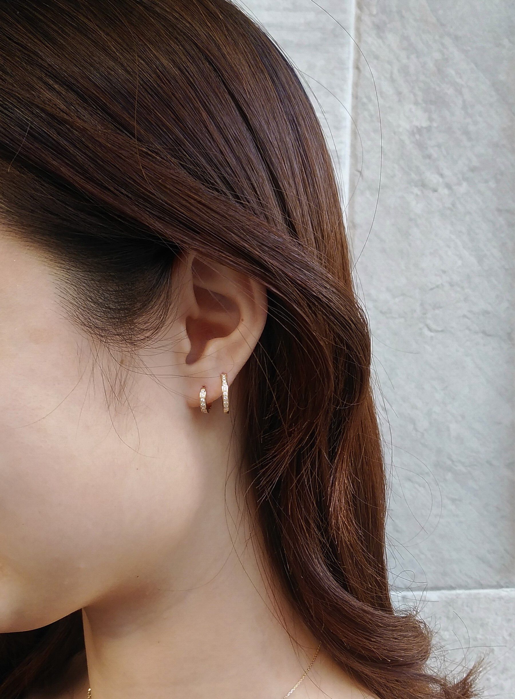 STAR JEWELRY「CLICK HOOP（M）」|ピアス|