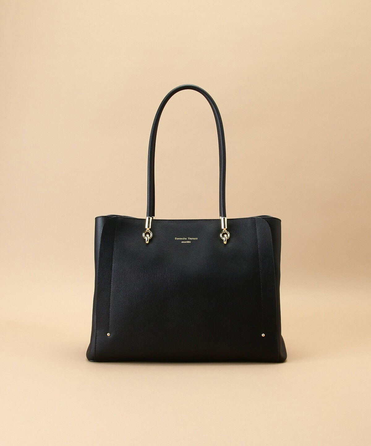 Samantha Thavasa「アベクトワ レザースクエアトートバッグ 大サイズ」|トートバッグ|ブラック