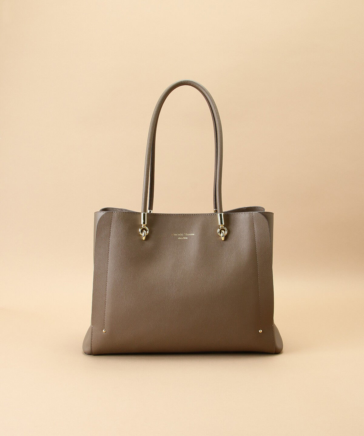 Samantha Thavasa「アベクトワ レザースクエアトートバッグ 大サイズ」|トートバッグ|グレージュ