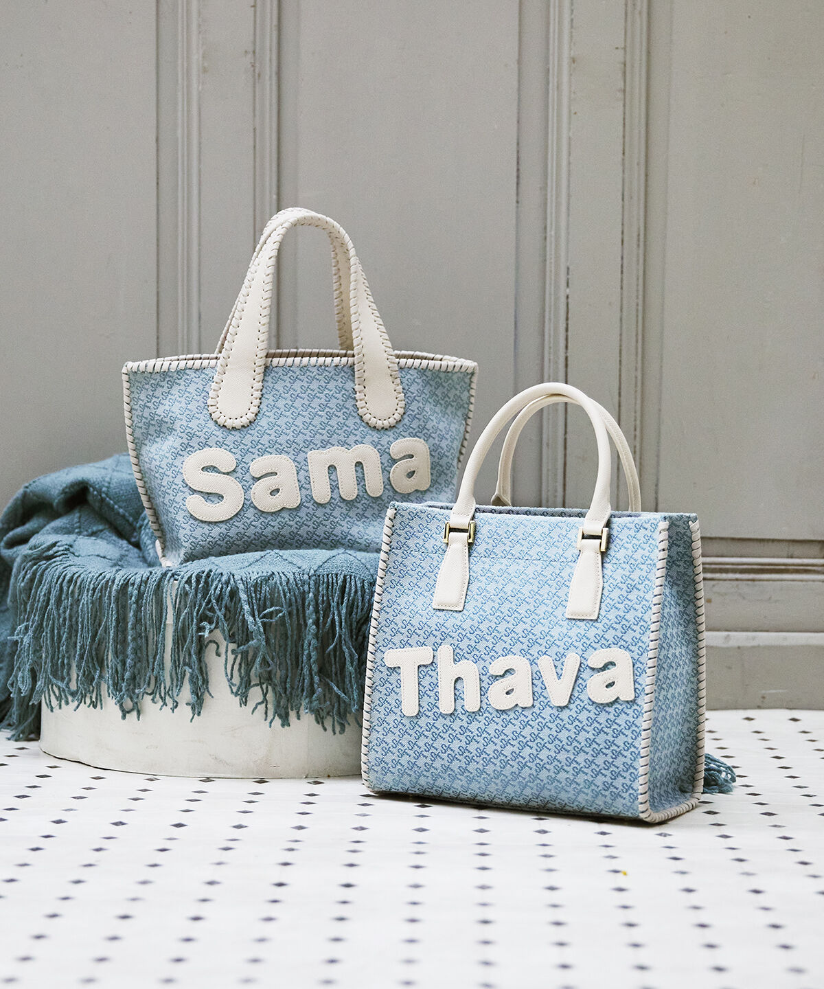 Samantha Thavasa「ST Jacquard サマタバスクエアトートバッグ」|トートバッグ|