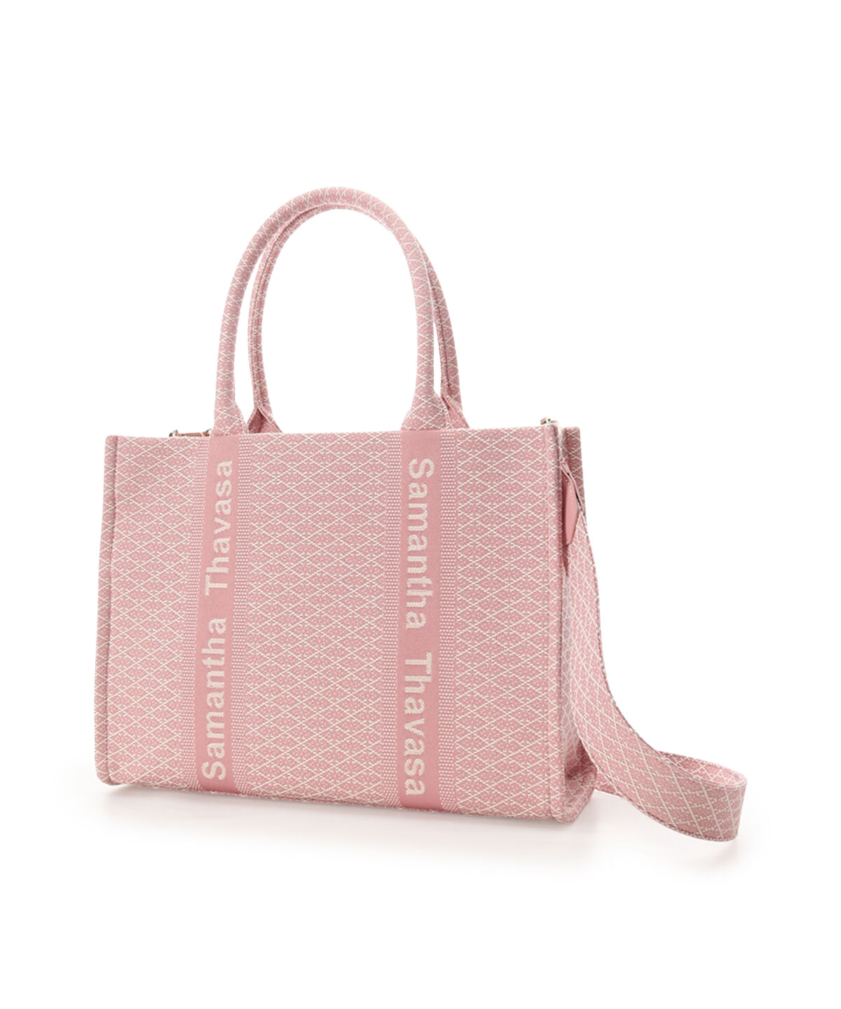 Samantha Thavasa「[Newカラー]ステッチワークジャガードトートバッグ」|トートバッグ|