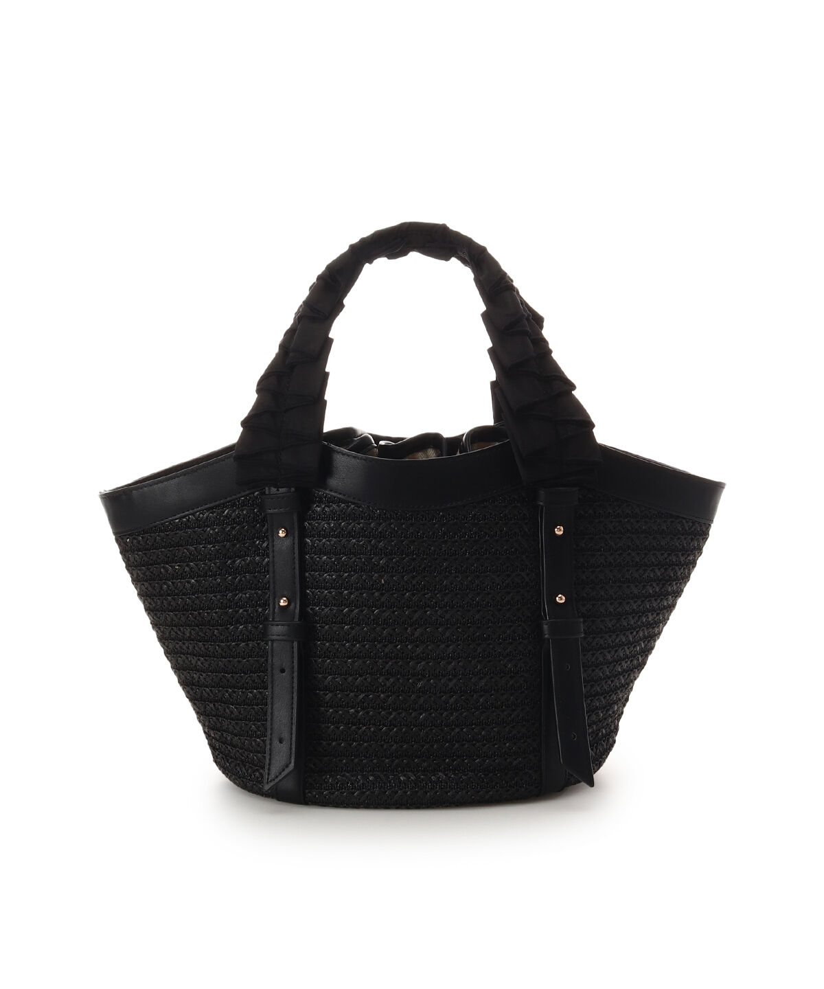 Samantha Thavasa「巾着付きフリルハンドルカゴバッグ」|ハンドバッグ|