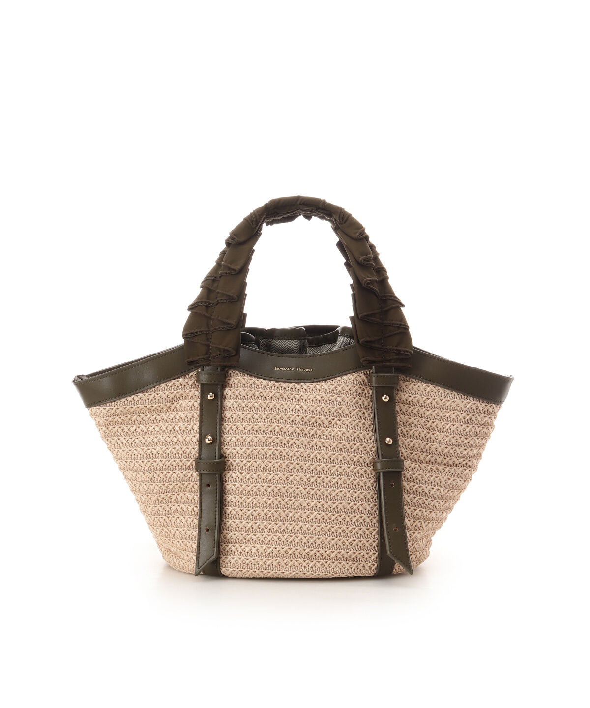 Samantha Thavasa「巾着付きフリルハンドルカゴバッグ」|ハンドバッグ|