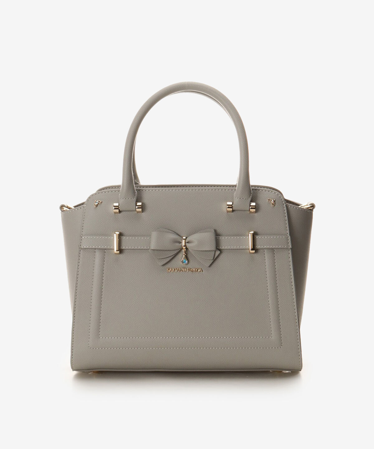 Samantha Vega「アクセントリボントートバッグ」|ハンドバッグ|グレー