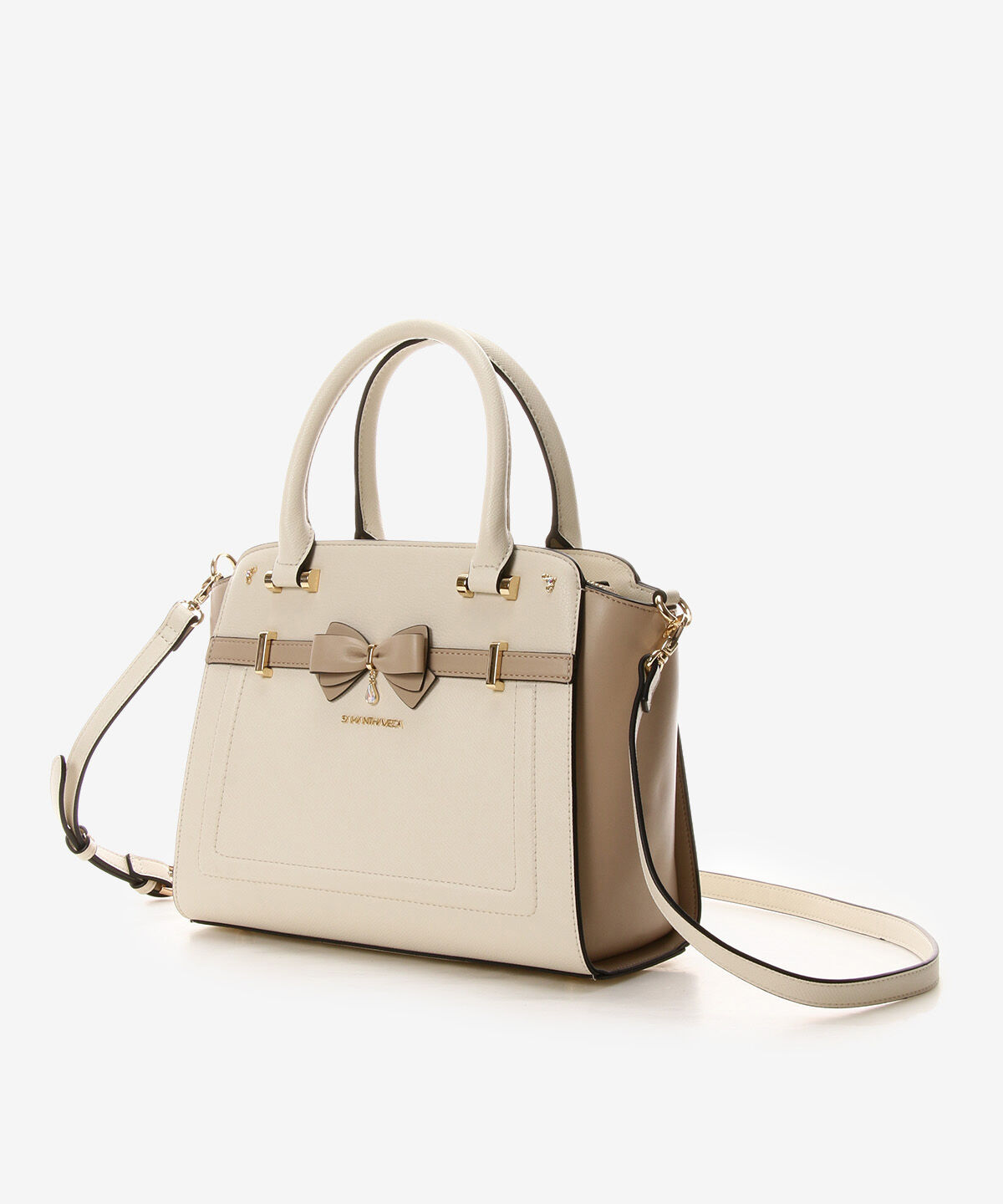 Samantha Vega「バイカラーアクセントリボンハンドバッグ」|ハンドバッグ|