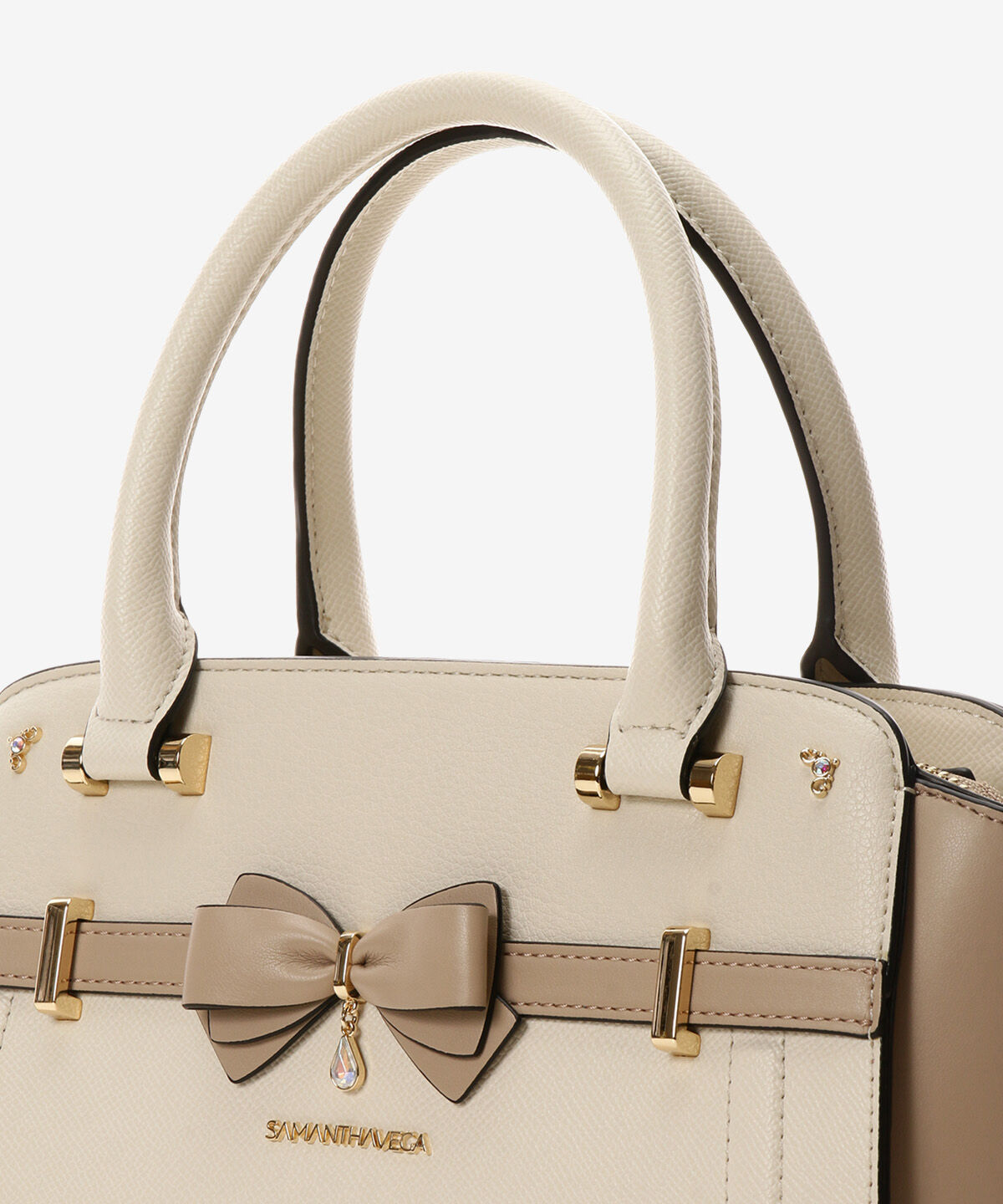 Samantha Vega「バイカラーアクセントリボンハンドバッグ」|ハンドバッグ|