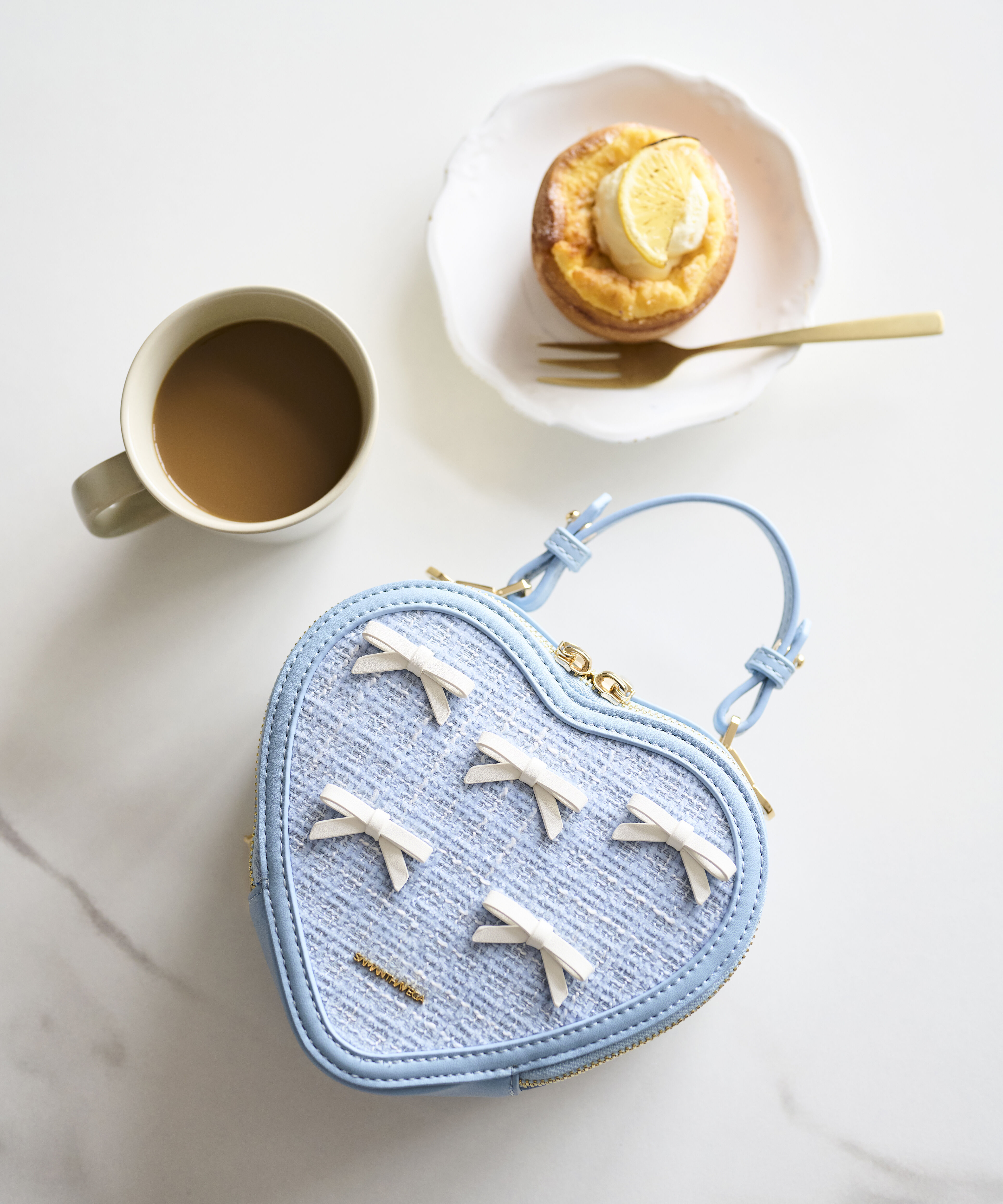 Samantha Vega「ツイードリボンハート型ショルダーバッグ」|ショルダー・メッセンジャー|