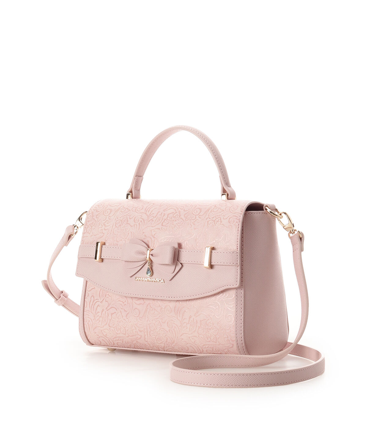 Samantha Vega「フローラルアクセントリボンショルダーバッグ」|ショルダー・メッセンジャー|