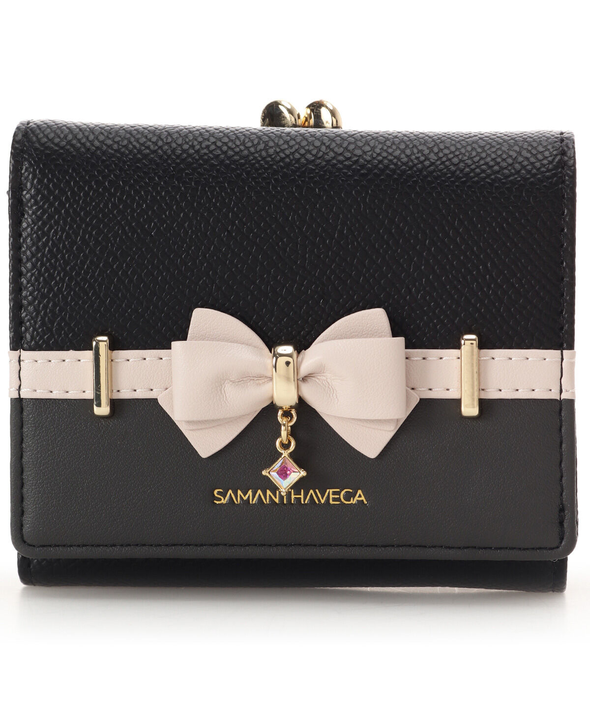 Samantha Vega「バイカラーアクセントリボン折財布」|財布|