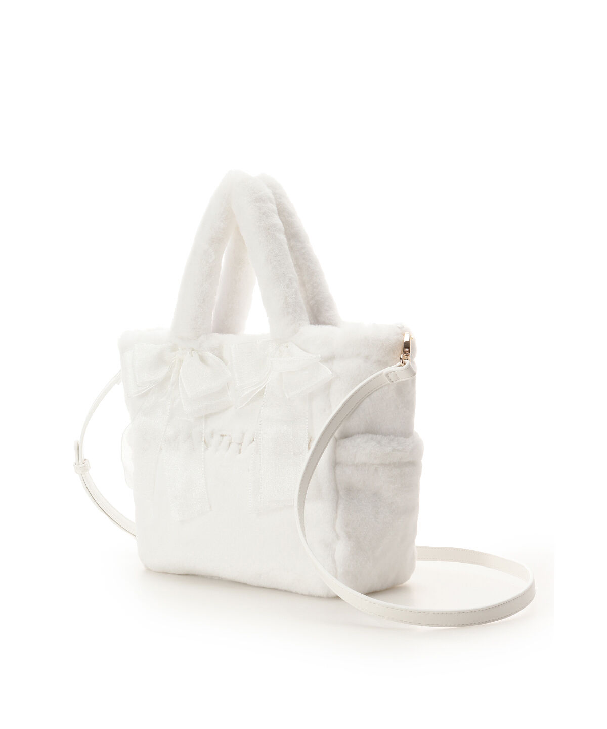 Samantha Vega「シフォンリボンファーハンドバッグ」|ハンドバッグ|