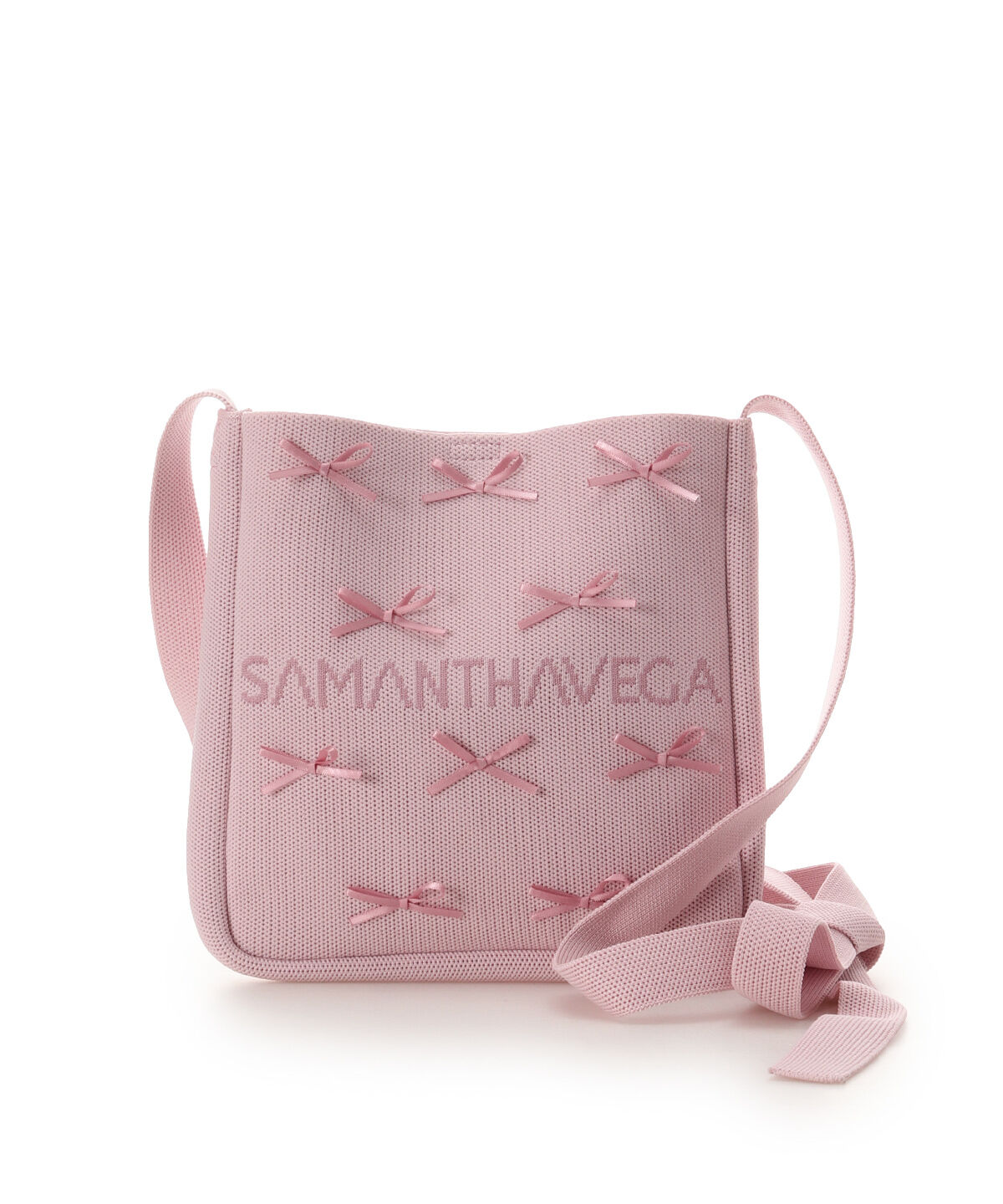 Samantha Vega「ニットショルダーバッグ」|ショルダー・メッセンジャー|ピンク