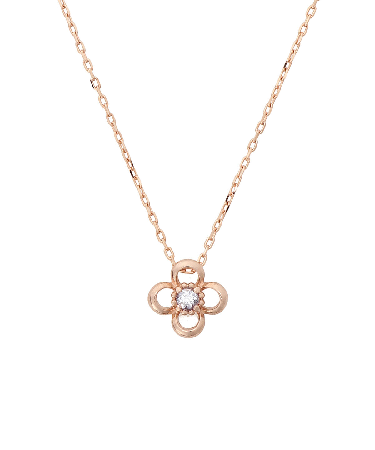 newme by Samantha Thavasa「K10 PG タンザナイト フラワーネックレス≪12月 誕生石≫」|ネックレス|K10 PG