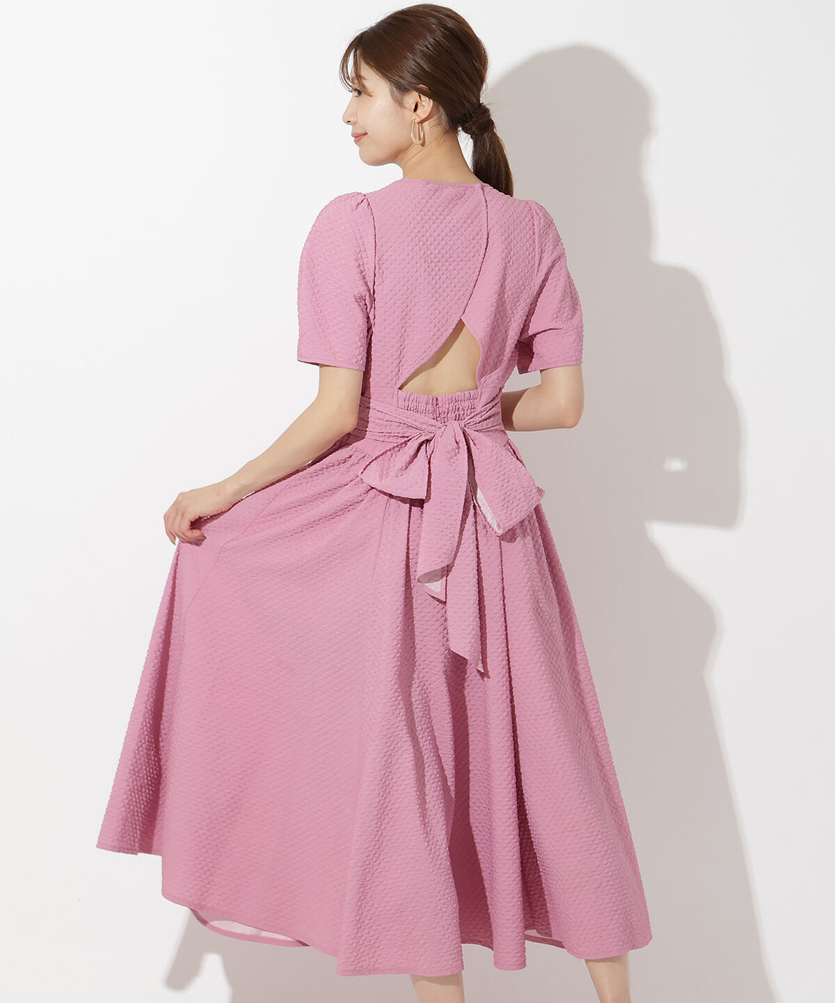 アンドクチュール「キルトジャガードバックシャンワンピース」|ワンピース|