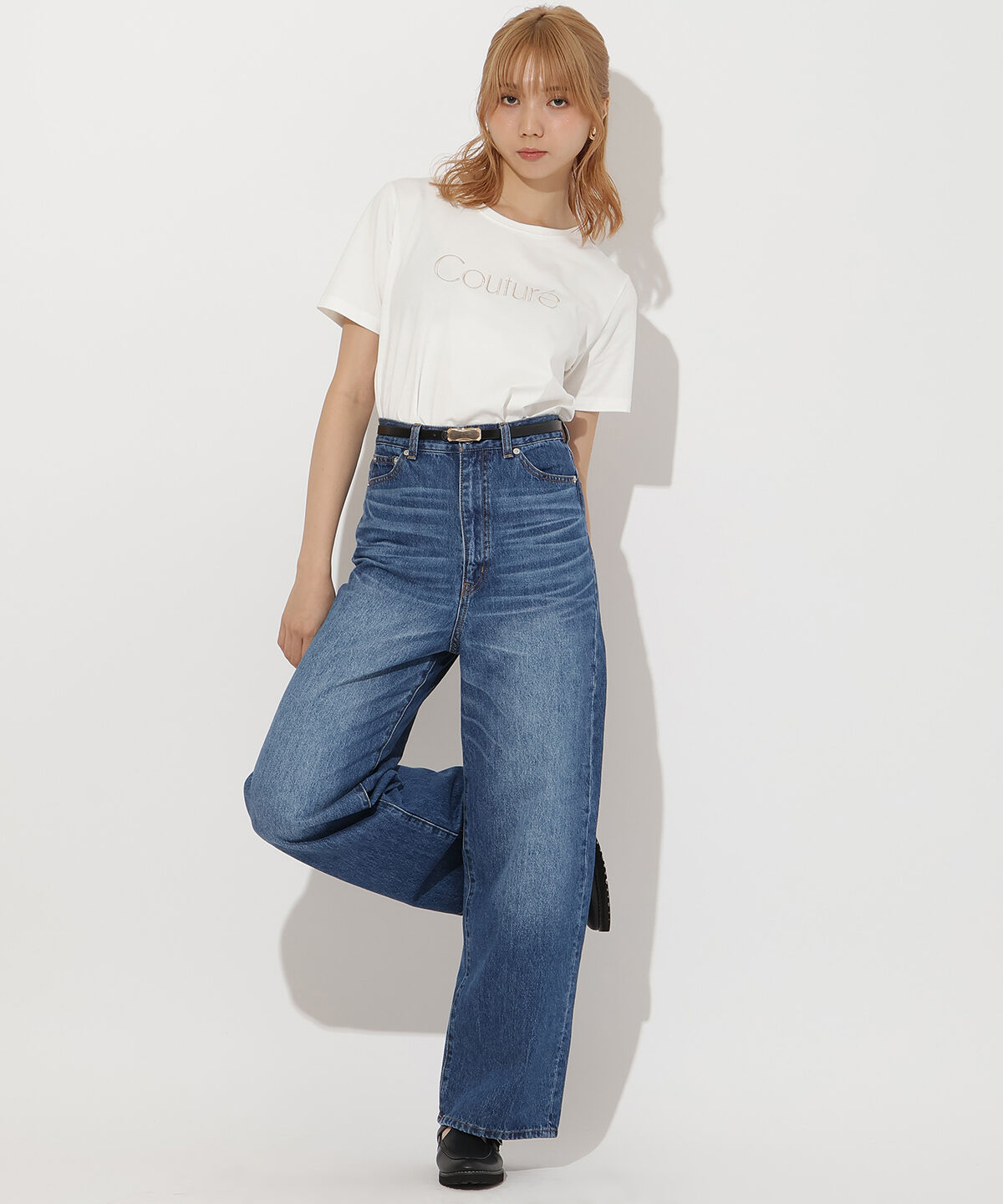 アンドクチュール「COUTURE 刺繍Tシャツ」|Tシャツ・カットソー|