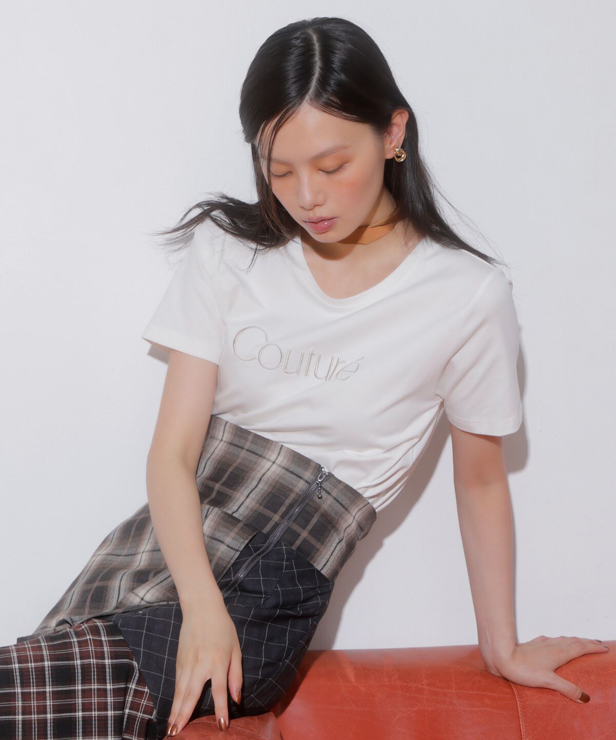 アンドクチュール「COUTURE 刺繍Tシャツ」|Tシャツ・カットソー|