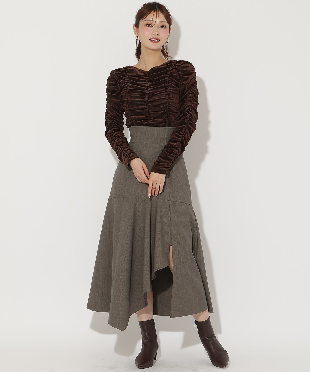 アンドクチュール「インナーミニマーメイドスカート」|フレア|