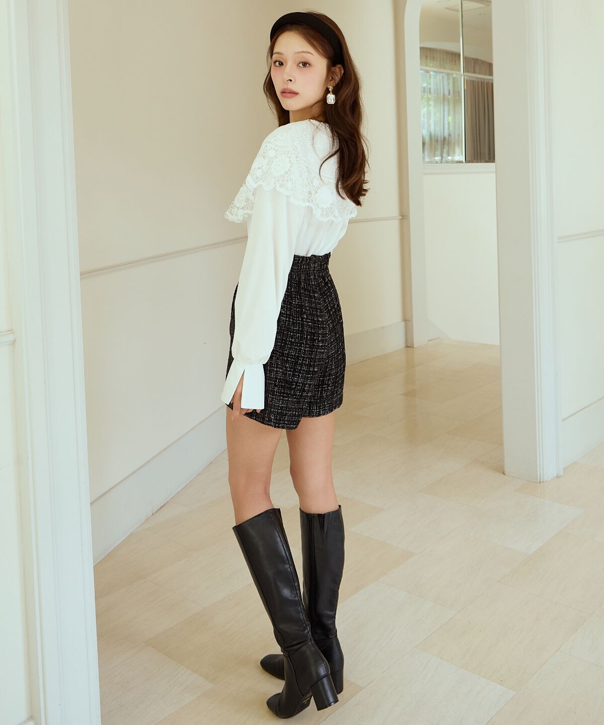 アンドクチュール「レースカラーブラウス」|シャツ・ブラウス|