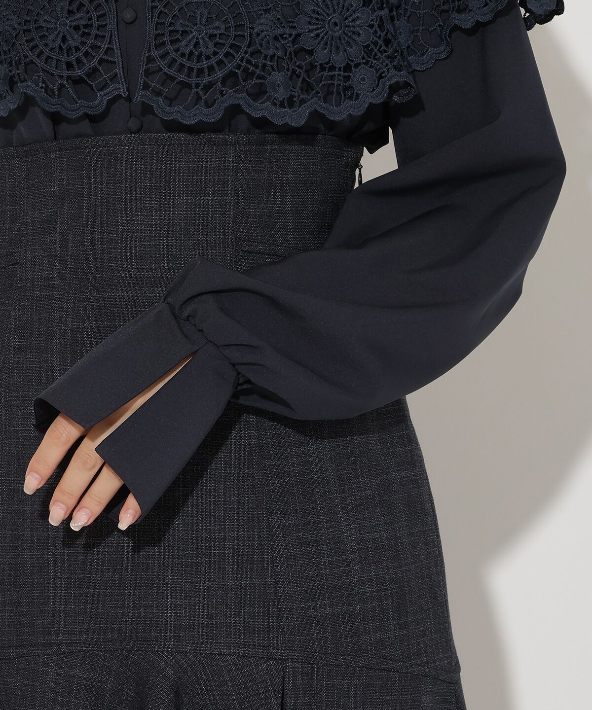 アンドクチュール「レースカラーブラウス」|シャツ・ブラウス|