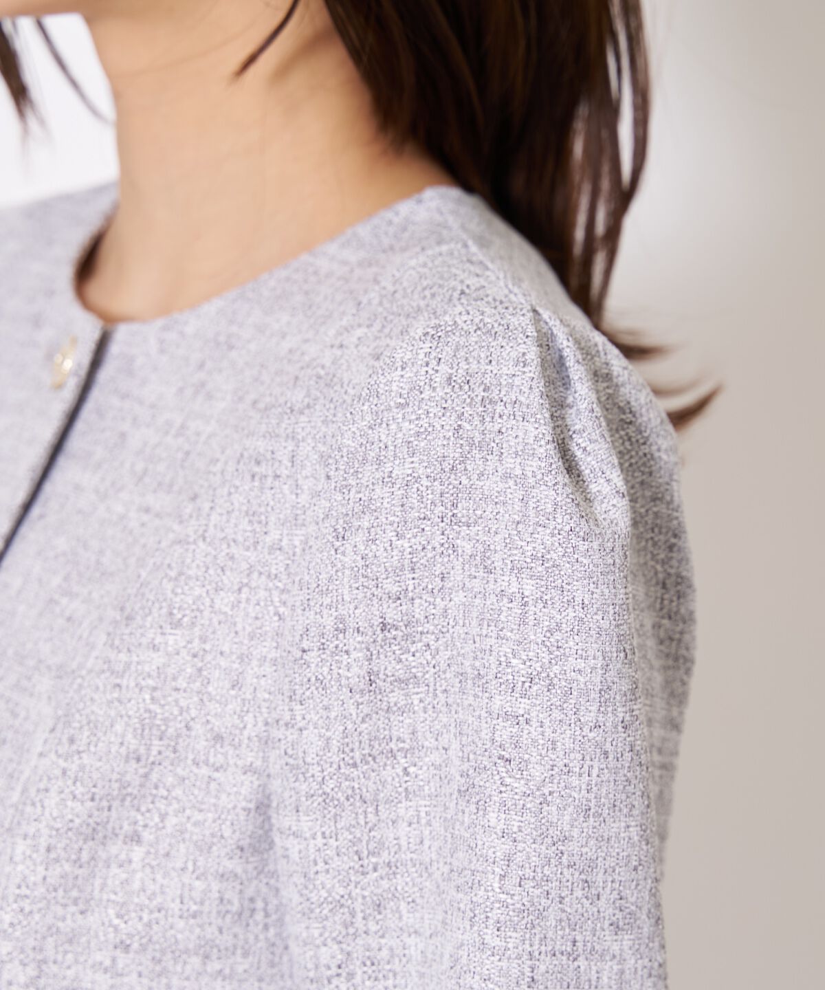 アンドクチュール「ツイードジャケットドッキングワンピース」|ワンピース|