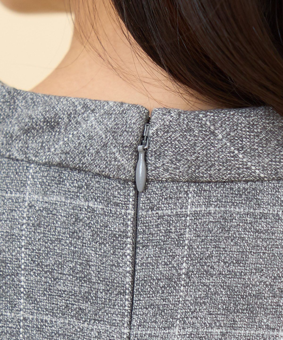 REDYAZEL「バイカラーチェックスタンドトップス」|シャツ・ブラウス|